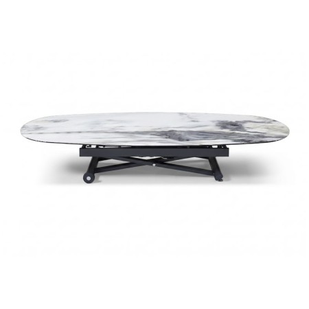 table relevable pop up ceramique cold jade basse
