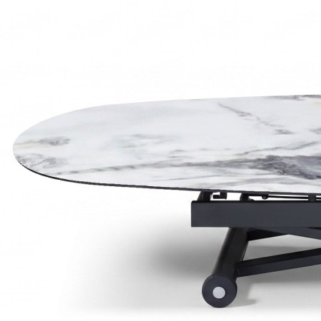 table relevable pop up ceramique cold jade detail rallonge