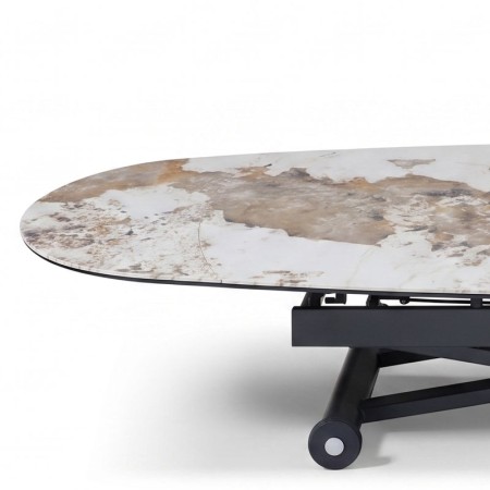 table relevable pop up ceramique pandora haute ouverte zoom rallonge