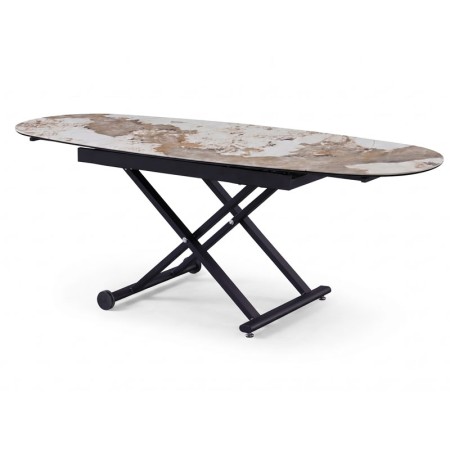 table relevable pop up ceramique pandora haute ouverte