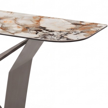console STELLA pied metal zoom gauche plateau ceramique patagonia