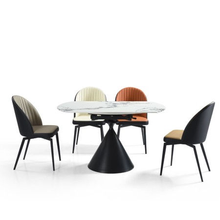 table repas ORNELLA pied conique pierre microcristaline PM fermee