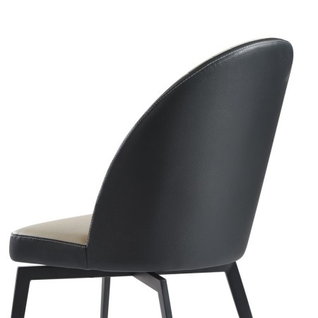 Chaise pivotante ORNELLA zoom pvc taupe