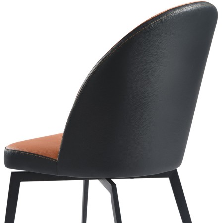 Chaise pivotante ORNELLA zoom pvc orange