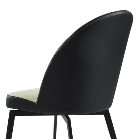Chaise pivotante ORNELLA zoom pvc blanc