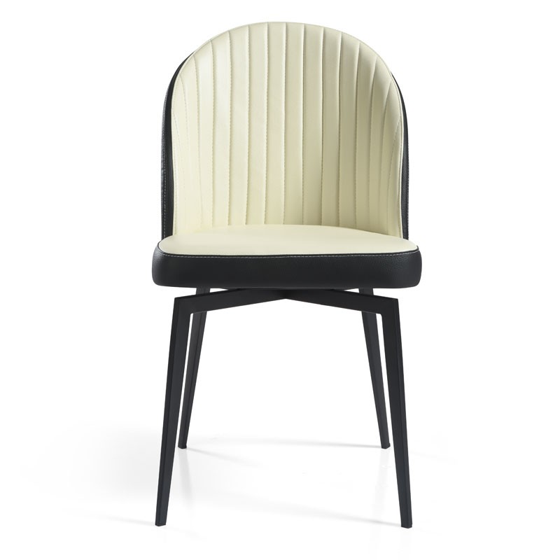 Chaise pivotante ORNELLA Tissu Blanc