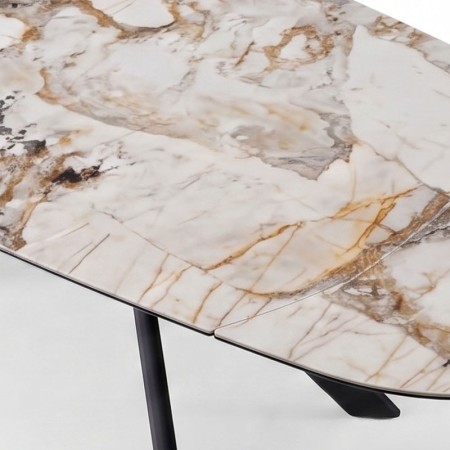 table repas OPHELIA pied metal  ceramique patagonia zoom raccord