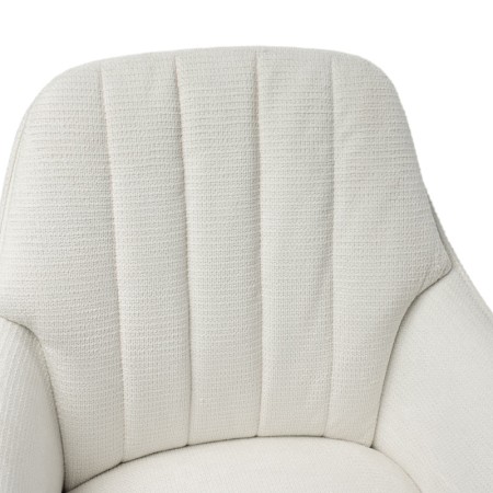 fauteuil pivotant OPHELIA tissu blanc zoom