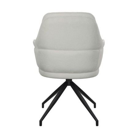 fauteuil pivotant OPHELIA tissu blanc vue dos