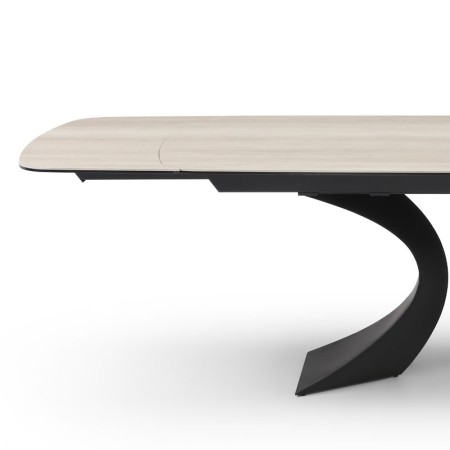table repas OLYMPIA zoom  ceramique travertin
