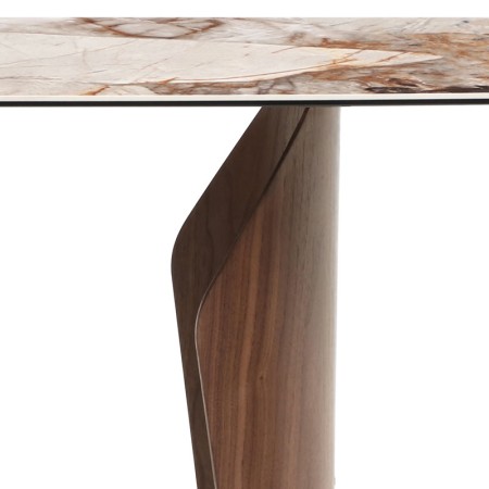 console CLEA zoom pied metal noyer ceramique patagonia droit