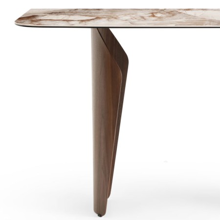 console CLEA zoom pied metal noyer ceramique patagonia  gauche