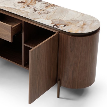 buffet CLEA bois ceramique patagonia zoom porte droite ouverte