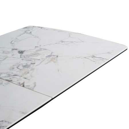 table repas virginia pied metal  ceramique cold jade jonction plateau