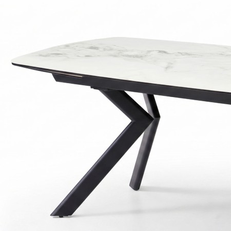 Table Repas OPHELIA Céramique Cold jade detail pied