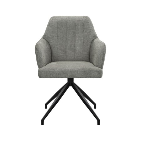 fauteuil pivotant OPHELIA tissu gris vue face