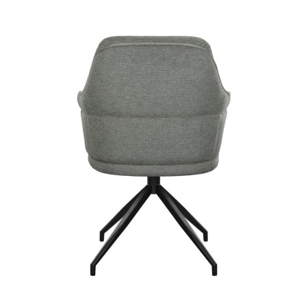fauteuil pivotant OPHELIA tissu gris vue dos