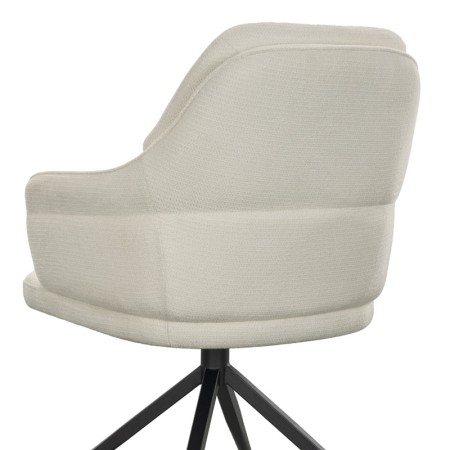 fauteuil pivotant OPHELIA tissu blanc zoom dos
