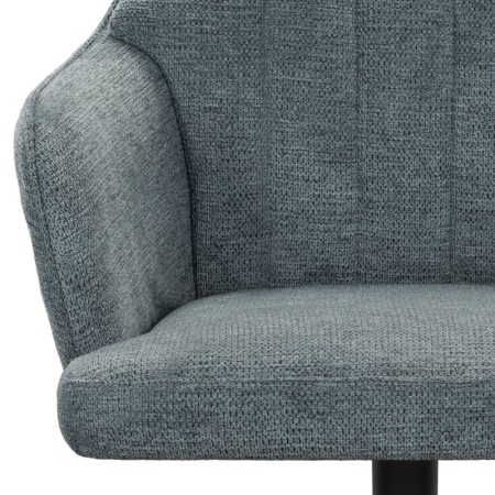 fauteuil pivotant OPHELIA tissu bleu zoom assise