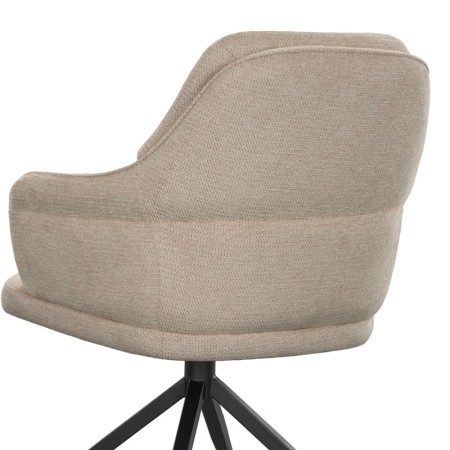 fauteuil pivotant OPHELIA tissu beige zoom dos