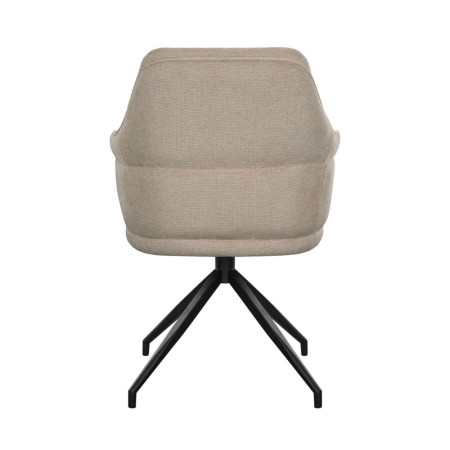 fauteuil pivotant OPHELIA tissu beige vue dos