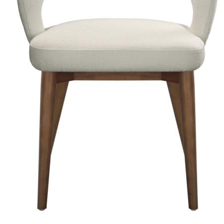 chaise EVA bois tissu blanc pied