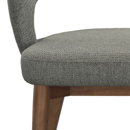 chaise EVA bois tissu gris assise