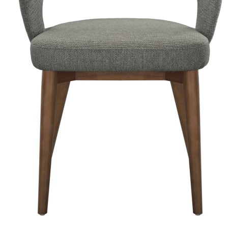 chaise EVA bois tissu gris pied