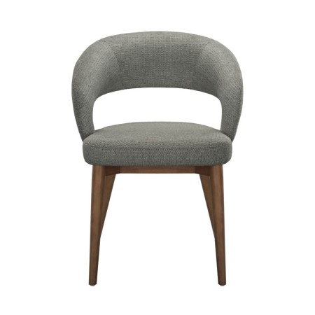 chaise EVA bois tissu gris