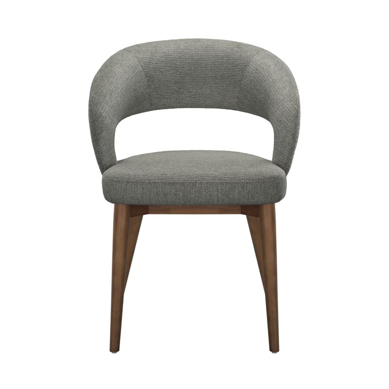 chaise EVA bois tissu gris