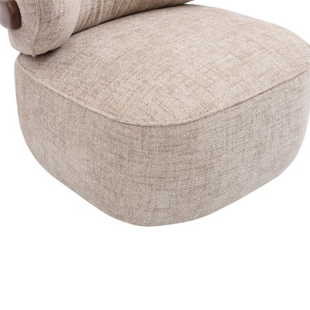 Fauteuil BOREAL Tissu beige  zoom assise