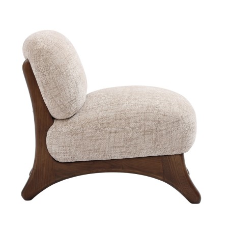 Fauteuil WANAKA Tissu beige  vue cote