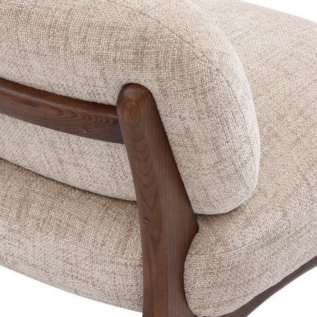 Fauteuil WANAKA Tissu beige vue dossier
