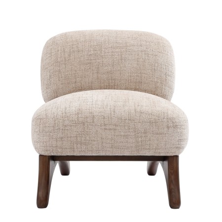 Fauteuil WANAKA Tissu beige vue face