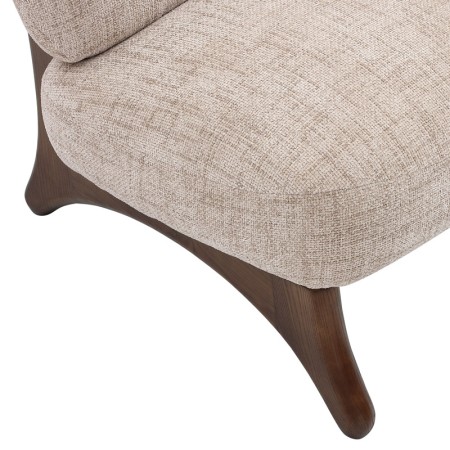Fauteuil WANAKA Tissu beige vue pied
