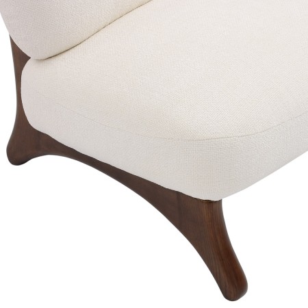 Fauteuil WANAKA Tissu blanc vue pied