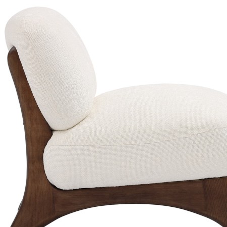 Fauteuil WANAKA Tissu blanc vue zoom cote