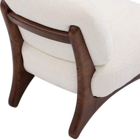 Fauteuil WANAKA Tissu blanc zoom 3/4 dos