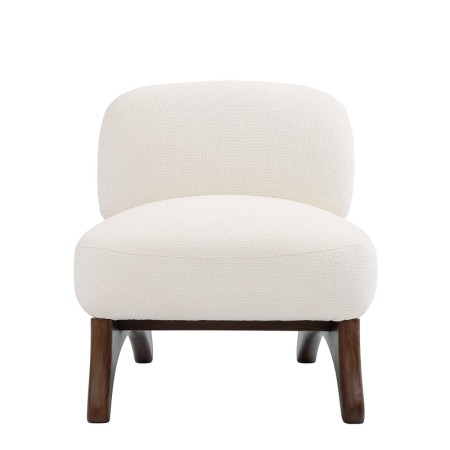 Fauteuil WANAKA Tissu blanc vue face