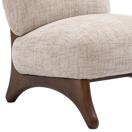 Fauteuil WANAKA Tissu beige zoom pied