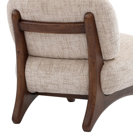 Fauteuil WANAKA Tissu beige zoom dos